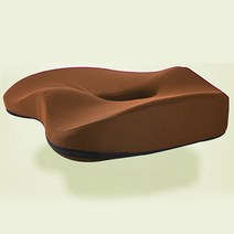 바른자세 3D 입체 메모리폼 통풍 방석, 브라운