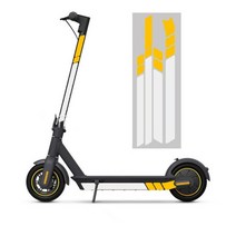 전기스쿠터 전기차 전기오토바이 용품 부품 ninebot max g30 전기 스쿠터용 pvc 반사 스티커 자전거 바디 장식 경고 스티커, 황백색