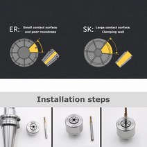 밀링작업대 드릴링머신 작업대 밀링선반 미니 YZH SK 스프링 콜렛 SK10 Sk25 CNC 조각 기계 선반 용 고정밀, 15 SK16-3mm