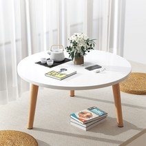 좌식 티테이블 미니 거실테이블 원형 좌탁