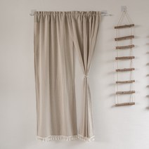 일본식 면과 린넨 펀치 없는 천 칸막이 커튼 한국식 블록 커튼 완성된 홈 도어 커튼 하프 커튼