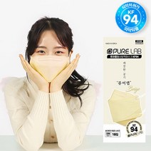 퓨어랩 KF94 황사 방역 마스크 대형 100매, 화이트