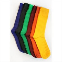 레어코드 롱골지 삭스 비비드 컬러 라인 기본 장목 양말