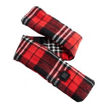 추운 방지 목 난방 패드 안전 전기 겨울 스카프 체크 무늬 열 어깨 통증 완화 온열 내한성, [02] 빨간
