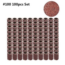 XCAN 샌딩 드럼 세트 Dremel 로타리 공구용 100mm 120mm 맨드릴이 있는 #80 #6.35 #12.7 그릿 연마 공구 밴드, 100pc 6.35mm 100grit