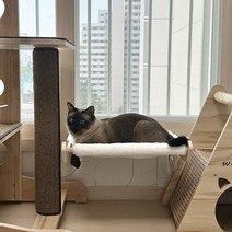 아텍스 고양이 창문 해먹 윈도우 2단이중안전걸이, 화이트