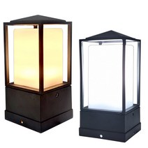 문주등 사각 외부 정원등 테라스 데크조명 KING 스틸 80X80 / 100X100 E26소켓, 2)스틸 100X100 / E26소켓