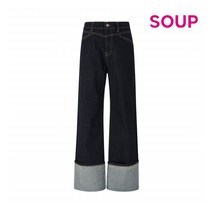 숲 롤업 데님 와이드 팬츠(SYADP34) SOUP