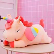 유니콘 인형 애착인형 봉제 대형 쿠션 80cm, 유니콘 핑크, 1미터