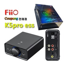 FiiO K5Pro Ess Es9038Q2M 768k/32bit DSD 디코딩 헤드폰 증폭기 USB DAC, Black