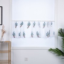 실용적 커튼 레이스 웨이브 숏 튤레 하프 거실 용 흰색 플로팅 쉬어 밸런스 주방 캐비닛 문 카페 창