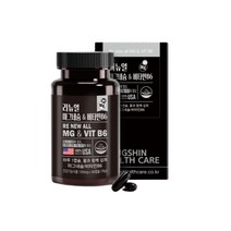신경 근육 기능 안정 유지 도움 미국산 마그네슘 350mg 비타민 B6 60캡슐