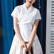 [다래원한복] 반팔 첫눈 순면 저고리 생활한복