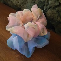 곱창머리끈 곱창 끈 밴드 스크런치 18종 헤어슈슈 헤어끈 포니테일 쉬폰 린넨 공단 똥머리 머리끈