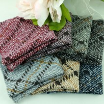 [동대문원단]기모체크2 FW 스판 다이마루원단 포근따숩, 다크와인