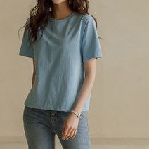 [J-BASIC] 어필 세미크롭 R넥 반팔티