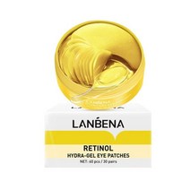 스킨케어 세럼 에센스 60pcs LANBENA 콜라겐 아이 마스크 스킨 퍼밍 안티 파인 라인 붓기 패치 레티놀 비타민 C 히알루 론산 케어, [04] Retinol