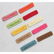 세무가죽라벨 라벨 가죽라벨 40mm 핸드메이드, 5무궁화