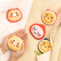 카카오프렌즈 NEW 얼굴형 보조배터리 5000mAh C타입 충전 (손난로겸용), 네이비 패딩 라이언