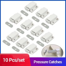 10 pcs 푸시 오픈 래치 마그네틱 캐비닛 캐치 압력 터치 릴리스 자석 래치 잠금 세트 주방 나무 문, 협력사
