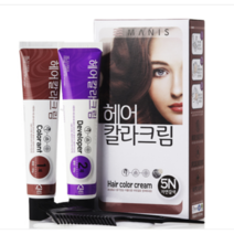 매니스 칼라크림 천연식물을 사용한 새치머리전용 염색약, 1개, 자연갈색