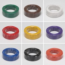 KIV 연선 6.0SQ 450/750V이하 부드러운 비닐 절연전선 100M/1롤 갈 녹 녹황 백 적 청 황, 6 SQ, 녹-황색