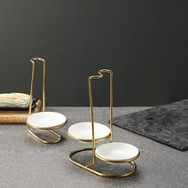 북유럽풍 골드 스탠드 국자받침 국자거치대, 2구