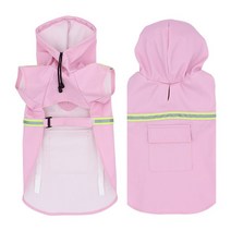 강아지우비 비옷 대형견 소형 반려동물용 후드 레인 반사 강아지 방수 야외 통기성 의류, 29.pink - XXL