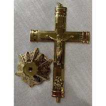 십자고상 원목형 천주교 인테리어 차량용 장식용 벽고상 탁상, 골드 12*22CM