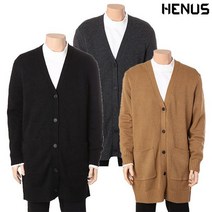 헨어스 헨어스 공용 롱기장 니트 가디건_HWD840