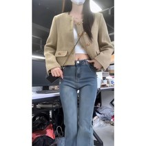 여성 핫 스타일 작은 기질 고급 한국 연예인을 위한 짧은 코트