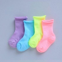 메쉬돌돌이4족 p도레미 형광 양말 타이즈