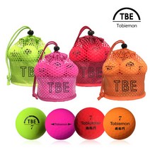 스포츠_ 토비에몬-2피스 무광/형광 컬러 주머니볼 12구(TBE-M), 선택완료, 매트옐로우:12구