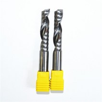 목모보드 12mm x 52mmcnc 솔리드 카바이드 목공 라우터 비트 1 플루트 나선형 밀링 커터 목재 합판 다층 보드 PVC 아크릴, 2 pieces, 02 2 pieces