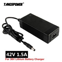 전동킥보드충전기 출력 42v 1.5a 리튬 배터리 충전기 입력 100-240v 10series 36v 전기 스쿠터 전자 자전거 충전기 dc 5.52.1 커넥터 호환, 우리를