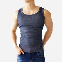 스타토리 남성용 고탄력 면스판 기본 나시