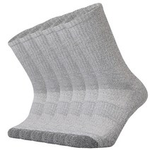 SOX TOWN 유니 쿠션 크루 트레이닝 운동용 양말 남성 및 여성용 코마 면 수분 흡수 통기성 성능 네이비 블루, Grey1, 10-13