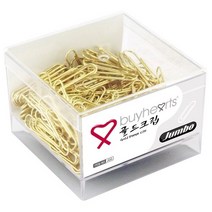 점보 골드크립 통 바이하츠 JGG 34 x8mm크립 크립통 클립 핀 집게 문구용품 경리용품 문구도매 사무비품 사무용품 바이하츠, 본상품