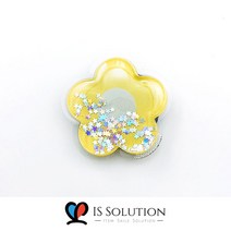 케바케4- 워터볼 트윙클 글리터 그립톡 부착형 그립홀더 핑거톡 핸드폰 거치대 스마트톡 분실파손방지 그립톡 말랑한 핑거톡 (gh020-1-4), 말랑한 글리터 그립톡, 흰 꽃