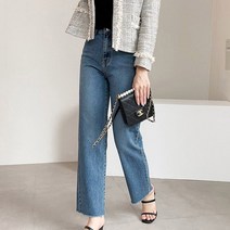 여성용 제이엘 컷팅 일자 팬츠