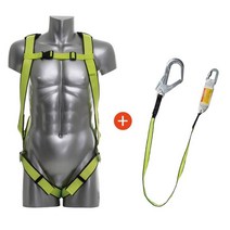 웨빙 죔줄 허리벨트 없는 그네식안전벨트 건설안전관리, PRO6 전체식벨트 TA-21 (21호/웨빙)-형광