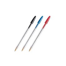 빅 크리스탈 유성펜 1.0mm 흑 청 적 / 볼펜, 빅 크리스탈 유성펜 1.0mm 적색