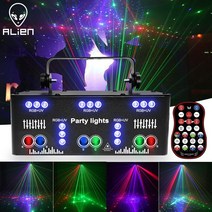 업소용빔프로젝터ALIEN-21 홀 RGB 파티 DJ 디스코 빔 패턴 무대 레이저 라이트 프로젝터 UV LED 스트로브, 02 미국 플러그