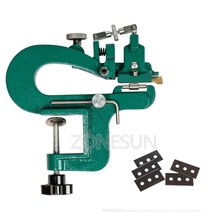 zonesun manual leather craft paring machine edge skiving 핸드 가죽 필러 도구 leather paring device edge cut, 녹색 추가 5pc 블레이드, 씨엔