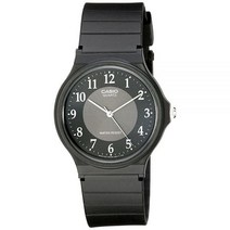 Casio 남성용 시계 블랙 고무 밴드 (MQ24-1B3)