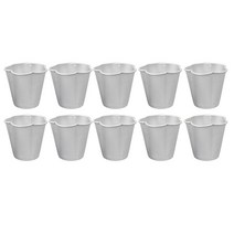 노 브랜드 10 pcs 다섯 꽃잎 꽃 모양 알루미늄 합금 계란 타르트 금형 무스 케이크 diy 젤리 푸딩 m, 1개