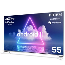 프리즘 55인치 안드로이드11 스마트 UHDTV A5511i 크롬캐스트 블루투스5.1지원, 벽걸이 기사설치