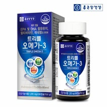 종근당건강 트리플 오메가3 1350MG X 60캡슐 X 1병 비타민A 셀레늄 엽산, 1통