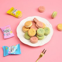 kirahosi 키라호시 중국식품 마카롱 샌드위치 비스킷 대량 인터넷 연예인 폭발 사무실 향수 간식 별도로 포장됩니다 전체 상자 도매 1DH311, 딸기 풍미, 180팩당2jin[낮은0.1위안팩]
