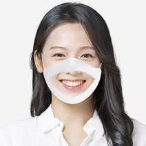 KC인증 입이보이는 MB필터 투명마스크 김서림없는 마름모모양, 5매, 화이트